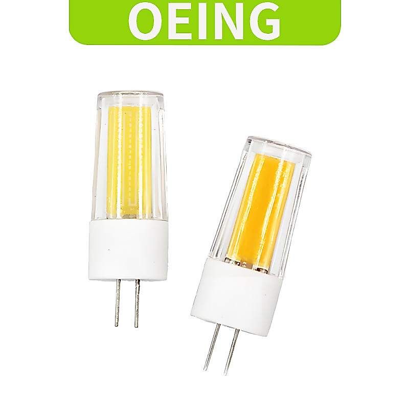OEING หลอดไฟ LED หรี่แสงได้ COB G4 G9 220V 5W แสงอบอุ่น 3000K แสงสีขาว 6000K