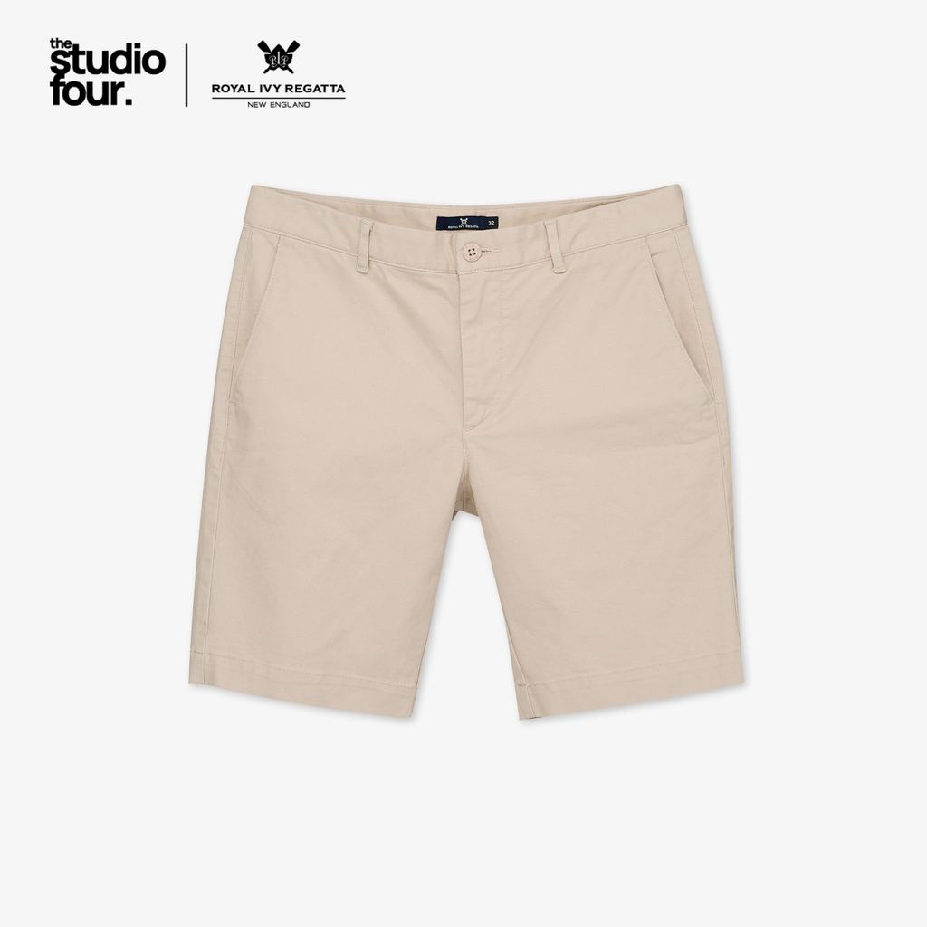 ROYAL IVY REGATTA - Essential Cotton Chino Shorts Beige กางเกงขาสั้น (R26WGMB003)
