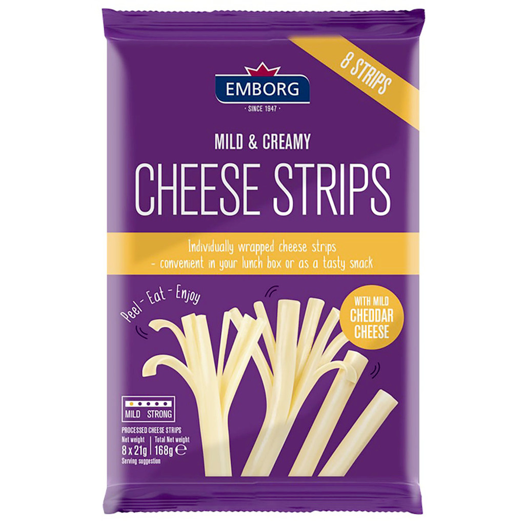 [0261467] Emborg Cheese Strips Emborg ชีสสทริปส์ 168g