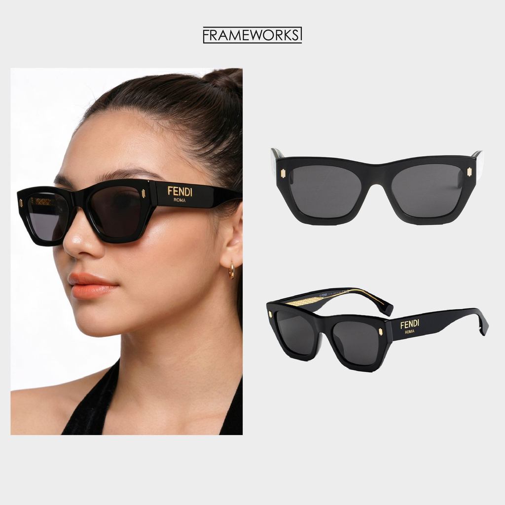 FENDI ROMA แว่นกันแดด รุ่น FE40100I | แท้ มือหนึ่ง กล่องและอุปกรณ์ครบ