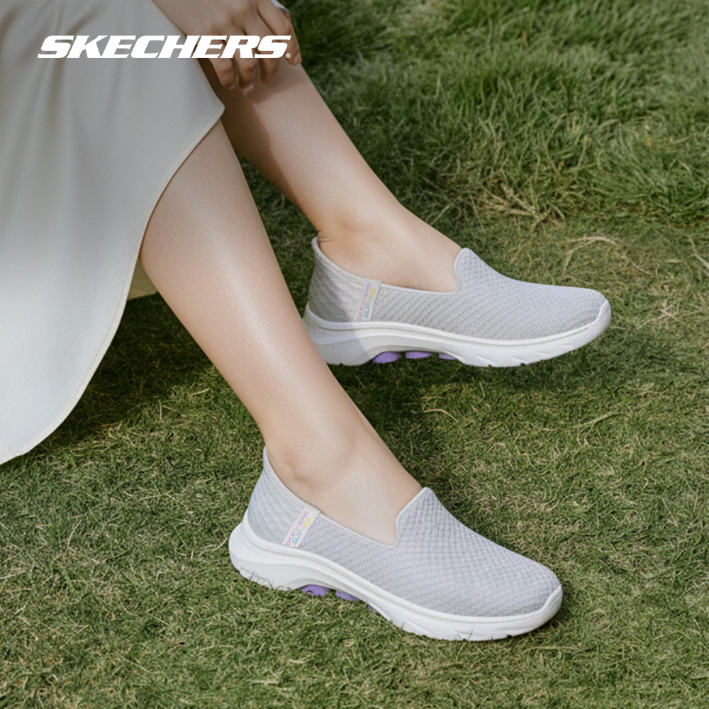 Skechers สเก็ตเชอร์ส รองเท้าผู้หญิง Women Slip-ins GOwalk 7 Daley Walking Shoes - 125228-GYLV Air-Cooled Memory Foam