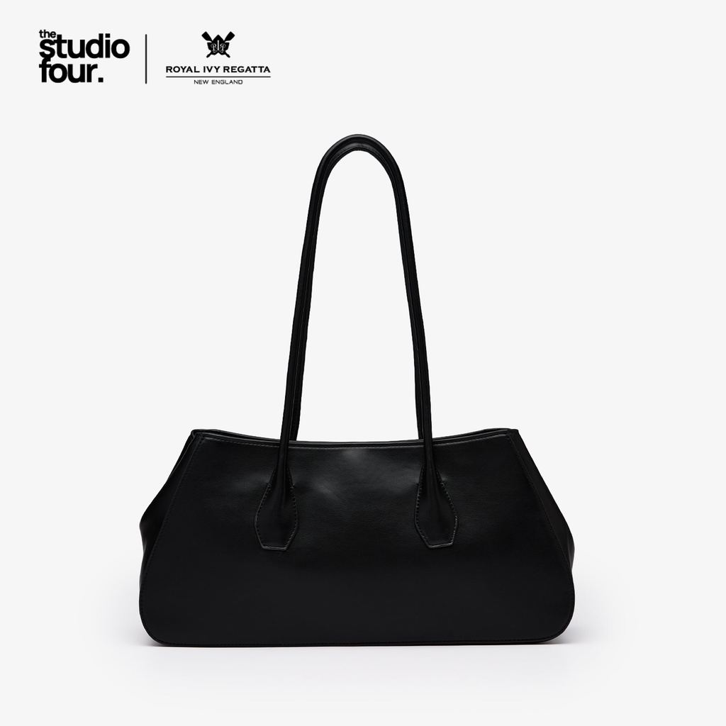 ROYAL IVY REGATTA - Classic Leather Shoulder Bag Black กระเป๋าสะพายไหล่  (R26WBWA017)