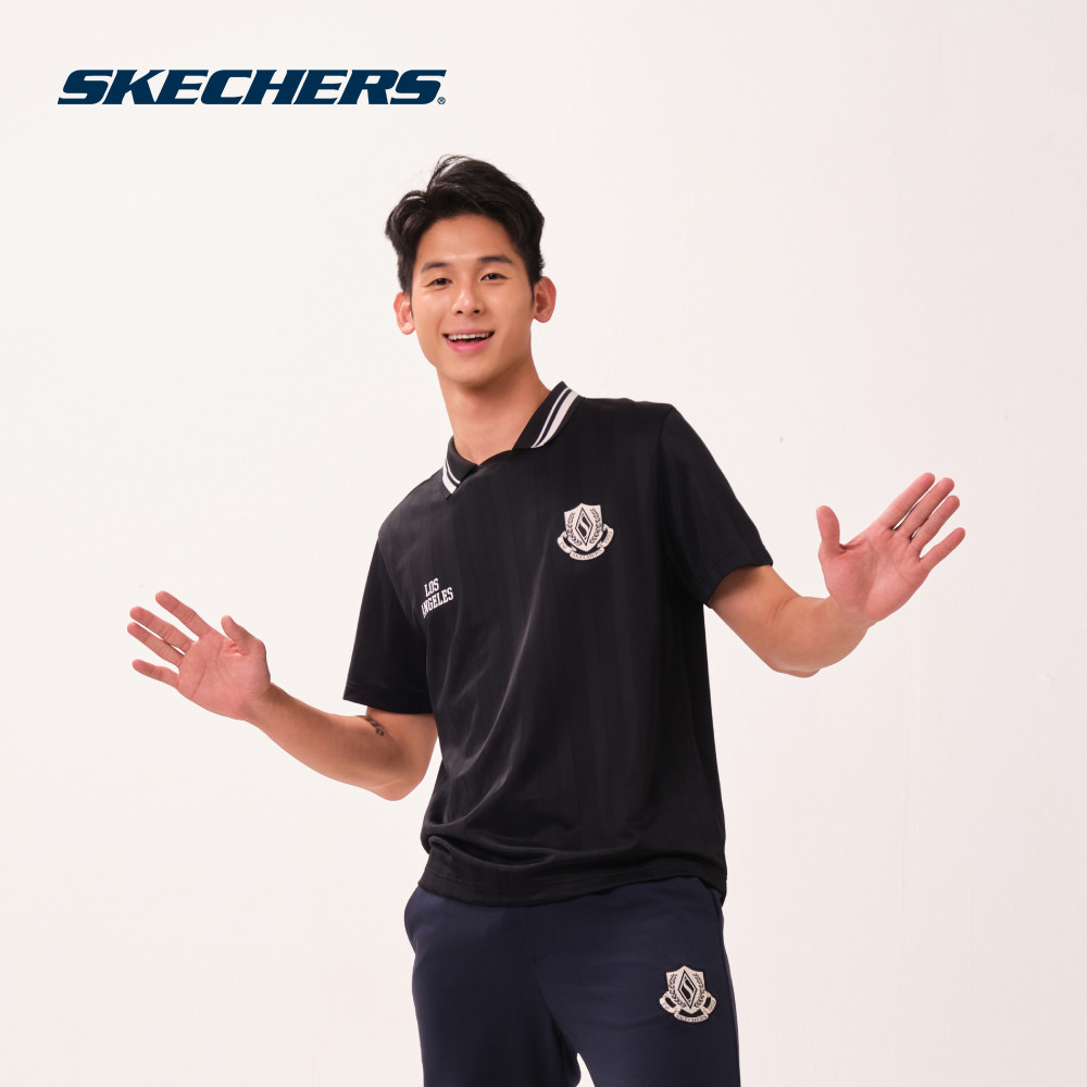 Skechers สเก็ตเชอร์ส เสื้อโปโลผู้ชาย Men Game On Iconic Polo Tee - SL126M217-0018