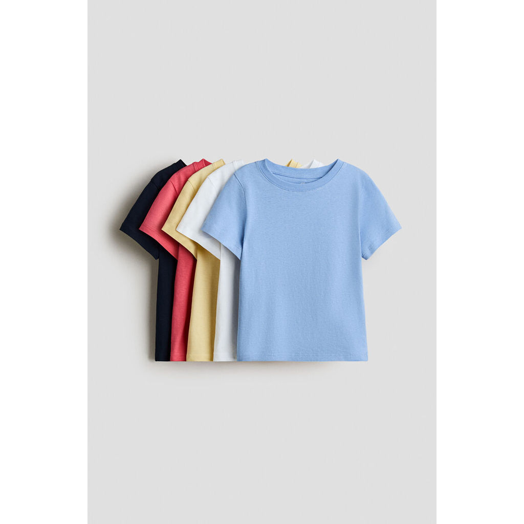 H&M(เอชแอนด์เอ็ม) ชุดเสื้อยืดคอตตอน 5 ตัว Boys 5-pack cotton T-shirts 1318296_3