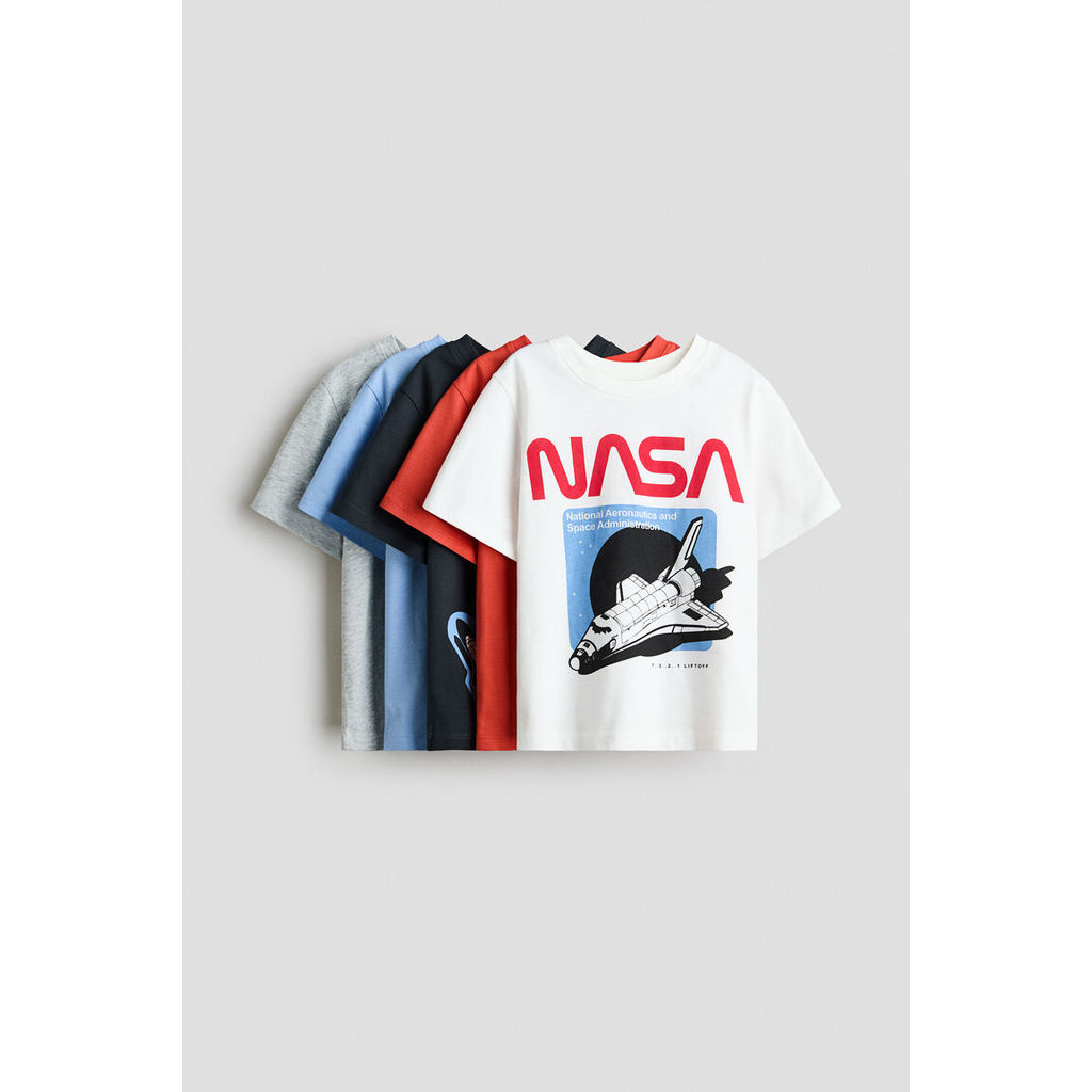 H&M(เอชแอนด์เอ็ม) ชุดเสื้อยืด jersey 5 ตัว เด็กชาย 1134868_17