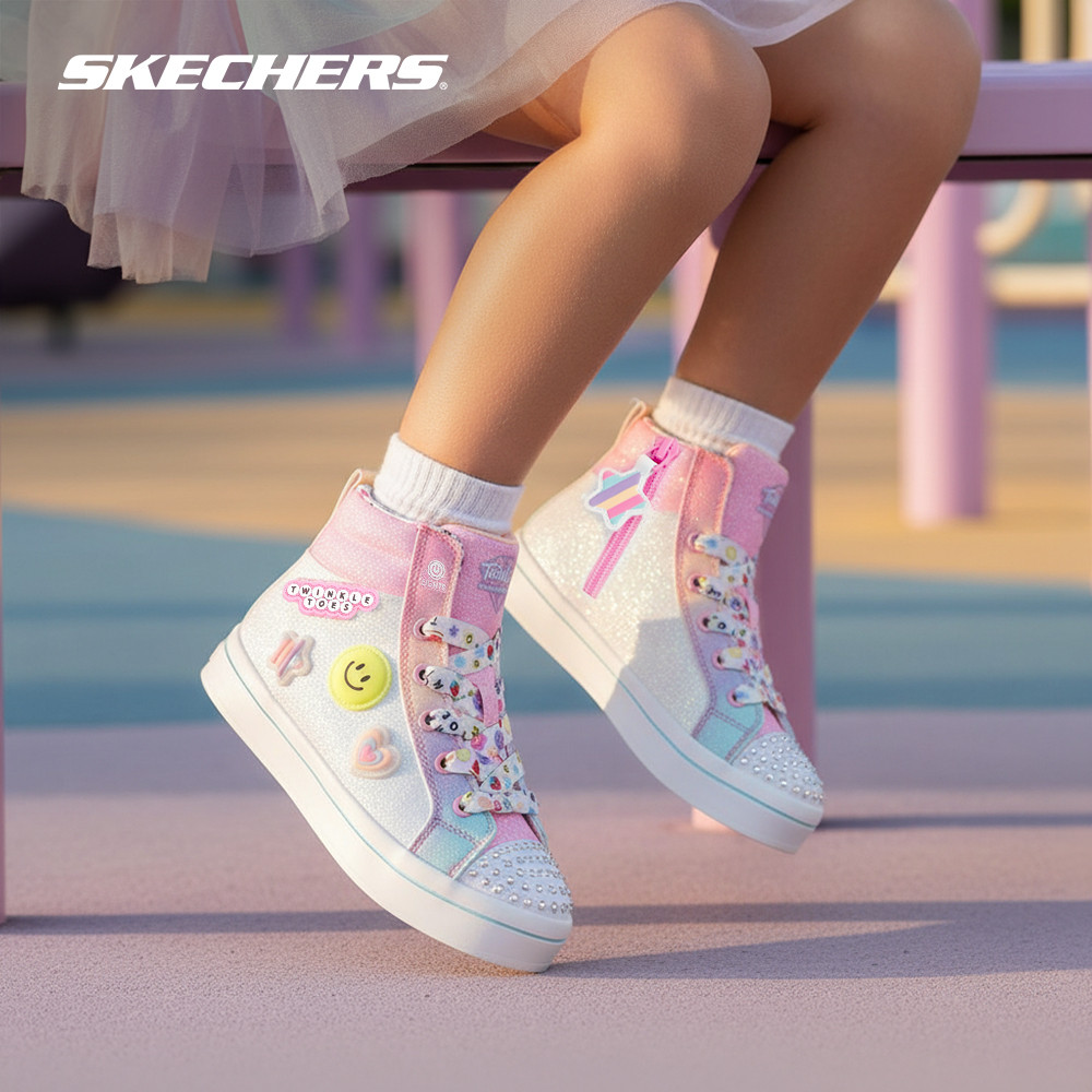 Skechers สเก็ตเชอร์ส รองเท้าเด็กผู้หญิง Girls Twinkle Toes Twi-Lites 2.0 Bit Of Happiness Shoes - 314383L-WMLT