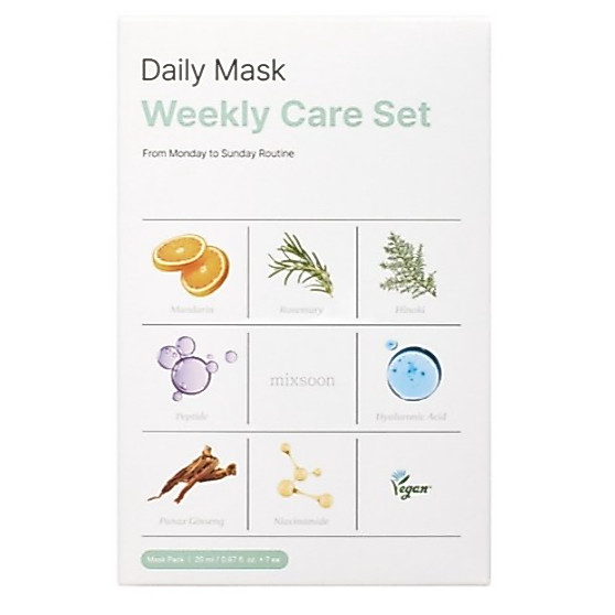 Mixsoon Daily Mask Weekly Care Set (20ml x 7 แผ่น) - มาส์กแผ่นปรับแต่ง 7 วัน Routine