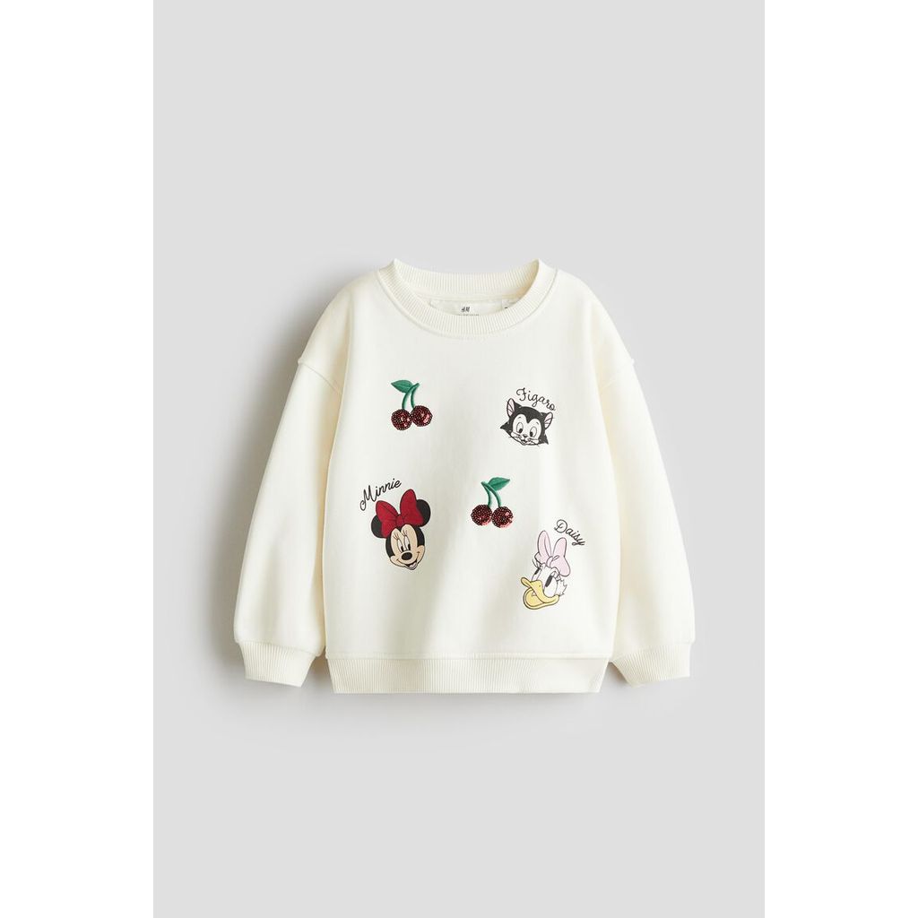 H&M(เอชแอนด์เอ็ม) เสื้อสเวตเชิ้ตพิมพ์ลาย Girls Printed sweatshirt 1312263_1