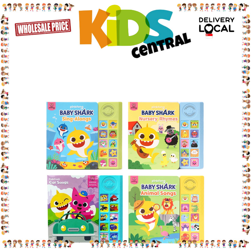 Pinkfong Baby Shark Sound Music Book Nursery Rhymes / Sing Alongs / Car Songs / Animal Songs