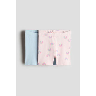 H&M(เอชแอนด์เอ็ม) กางเกงขาสั้นจักรยานผ้าริบบิ้น 2 ชิ้น เด็กท…