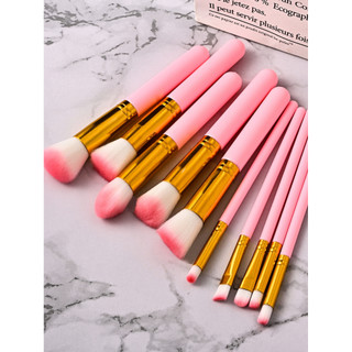 Kit 10 Pinceis maquiagem Kabuki Profissional - Enviar estilo aleatório
