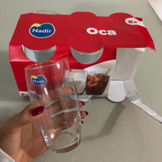 Kit 6 Copos de Vidro 300ml Agua Suco Refrigerante Drinks - Conjunto com 6 copos