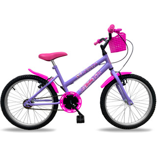 Bicicleta Aro 20 Infantil Feminina Bike Bella Com Cestinha