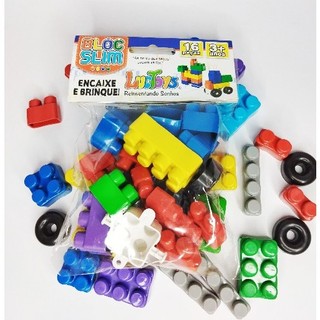15 Pct Bloco De Montar 16 Peças Brinquedo Educativo Infantil Didático