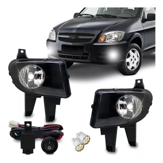 Kit Farol De Milha Auxiliar Neblina Completo Compatível Com Celta Prisma 2012 2013 2014 2015 2016