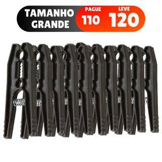 Kit 120 Prendedores De Roupa Grande Varal Pregador Roupa Reforçado Plástico Atacado
