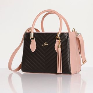 Bolsa Feminina Bicolor Transversal e de Mão Duas Cores Immateriale