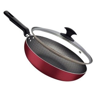 Frigideira Saudável Completa Funda Vermelha Antiaderente Tramontina Loreto 28cm Com Tampa Vidro