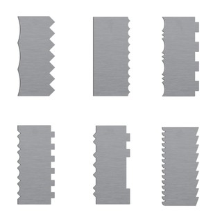 Kit Espátulas De Bolo 6 Uni 12 Modelos Diferentes Em Inox