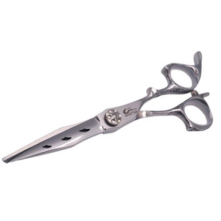 Tesoura Umi Profissional Premium Cromado Com Acabamento Trabalhado Para Barbeiro E Cabeleireiro Cortar Cabelo
