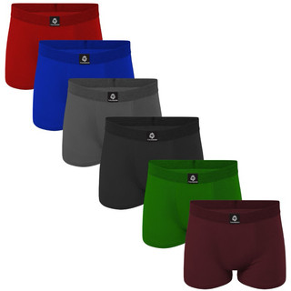 kit 10 cuecas boxer microfibra Masculina adulto lisa bojo anatômico original