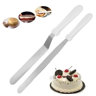 Kit 2 Espátulas Utensílios De Cozinha Para Bolos Doces Tortas Cozinha Confeiteiro