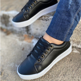 Tênis Feminino Sapatênis Casual Básico Moda Confortável