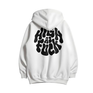 Moletom Canguru Unissex High as Fuck Blusa Frio Com bolso Capuz Casaco Feminino Masculino Algodão 38