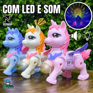 Unicórnio Brinquedo Educativo com Luzes e Som - Estimula a Criatividade Infantil