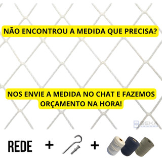 Kit Completo Rede Tela De Proteção Para Sacadas Gatos - Sob medida