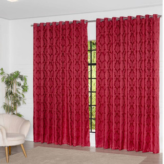 Cortina Jacquard Sala E Quarto 4,00mts X 2,70mts Estampada