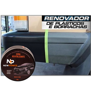 Cera Revitalizante para Plástico, couro, para-choque, vinil + Espuma de Aplicação rápido Pra carro