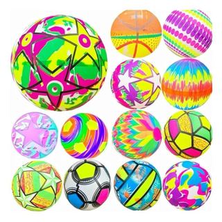 kit 6/10/15/20/25 UNIDADES Bola De Praia Vinil Inflavel Infantil Colorida Plastico Personalizada  PROMOÇÃO