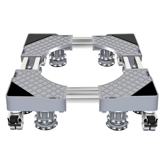 Suporte Para Geladeira / Maquina De Lavar E Fogão Inox Com Rodinhas Base Carrinho Móvel Flexível