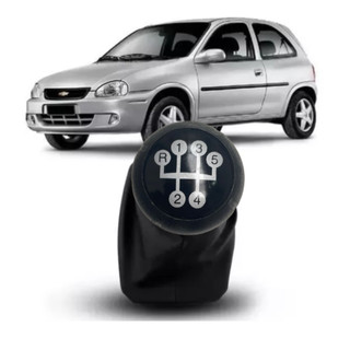 Coifa Cambio+ Manopla Bola Corsa Sedan Hatch Celta Montana - Preto
