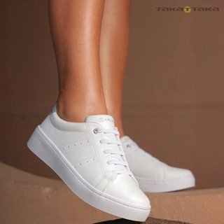 Tênis Feminino Ramarim Branco Casual Original Glitter Sola Alta