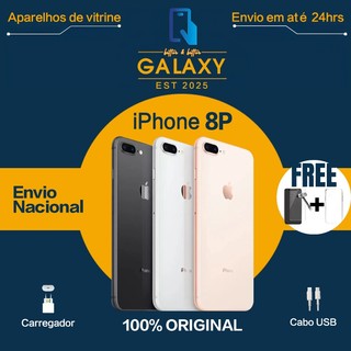 iPhone 8 Plus 64GB vitrine saúde bateria 100% 12x no cartão