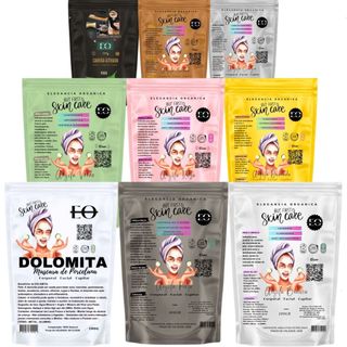 Skincare Argila Mascara Facial Carvao Ativado Dolomita 100% Natural 100gr Dolomita Branca Rosa Pura