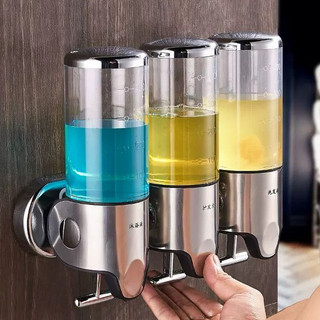 Dispensador Com 1/2/3 Garrafas Manual de Sabonete Líquido/Shampoo/Multifuncional Suporte Parede Para Banheiro/Cozinha