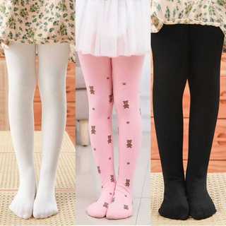 KIT 3 Meias calça infantil Meia Grossa Frio Inverno Menina preta branca Estampa 1a 14 anos