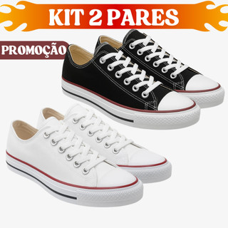 Kit 2 Pares Tênis Casual Feminino Leve Confortável Estilo Dia a Dia