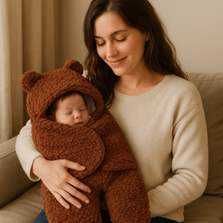 Coberto Enroladinho Saco de Dormir Bebê Saída Maternidade Inverno RoupaSwaddle