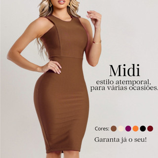 Vestido Para Formatura Midi Nadador Secretaria Casual