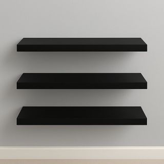 Kit 3 Prateleiras 30cm MDF Luxo Nichos Sala Cozinha Quarto Banheiro Com Kit De Instalação