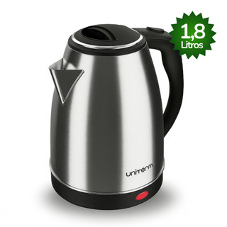 Chaleira Elétrica Inox 1,8L Unitermi Térmica com Tampa Aquecimento Rápido