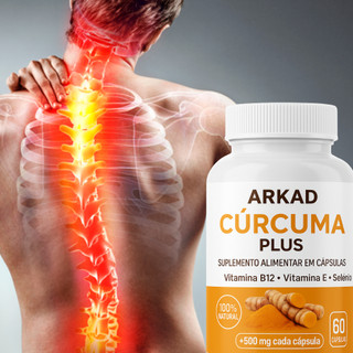 Cúrcuma Longa - Açafrão 60 Cápsulas 500mg Original Arkad Suplementos