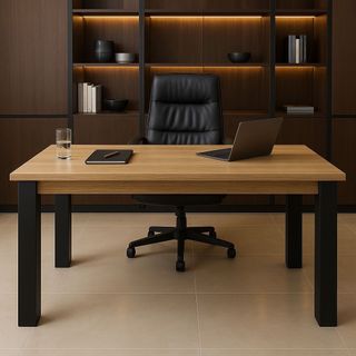 Mesa Retangular para Sala de Jantar  – 120cm com Acabamento em Madeira