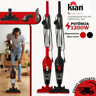 Aspirador De Pó 3 Em 1 Linha Premium Sucção Forte Multifuncional Para Limpeza De Casa Carro 1300W