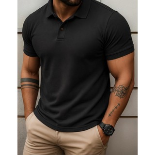Camisa Polo Piquet Masculina Algodão Premium Casual Conforto