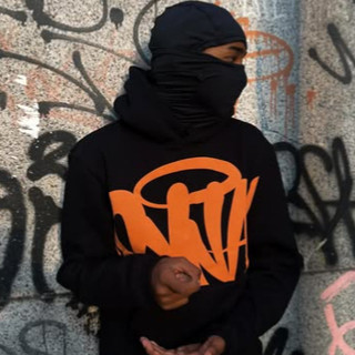 Conjunto Syna World Black Orange Moletom e Bermuda